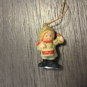 {Vintage} Festive Ceramic Drummer Boy Ornament
